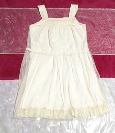 Floral white white lace sleeveless negligee nightgown tunic dress, tunic, sleeveless, sleeveless, m size